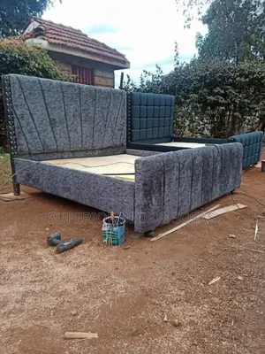 Grey Velvet Bed