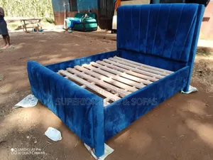 Blue Velvet Bed Size 5 by 6