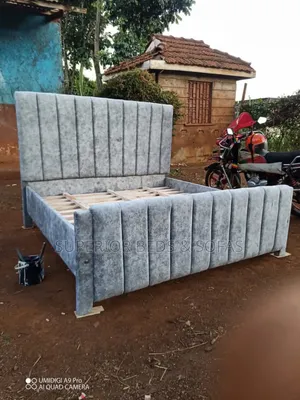 Grey Velvet Bed Size 5 by 6