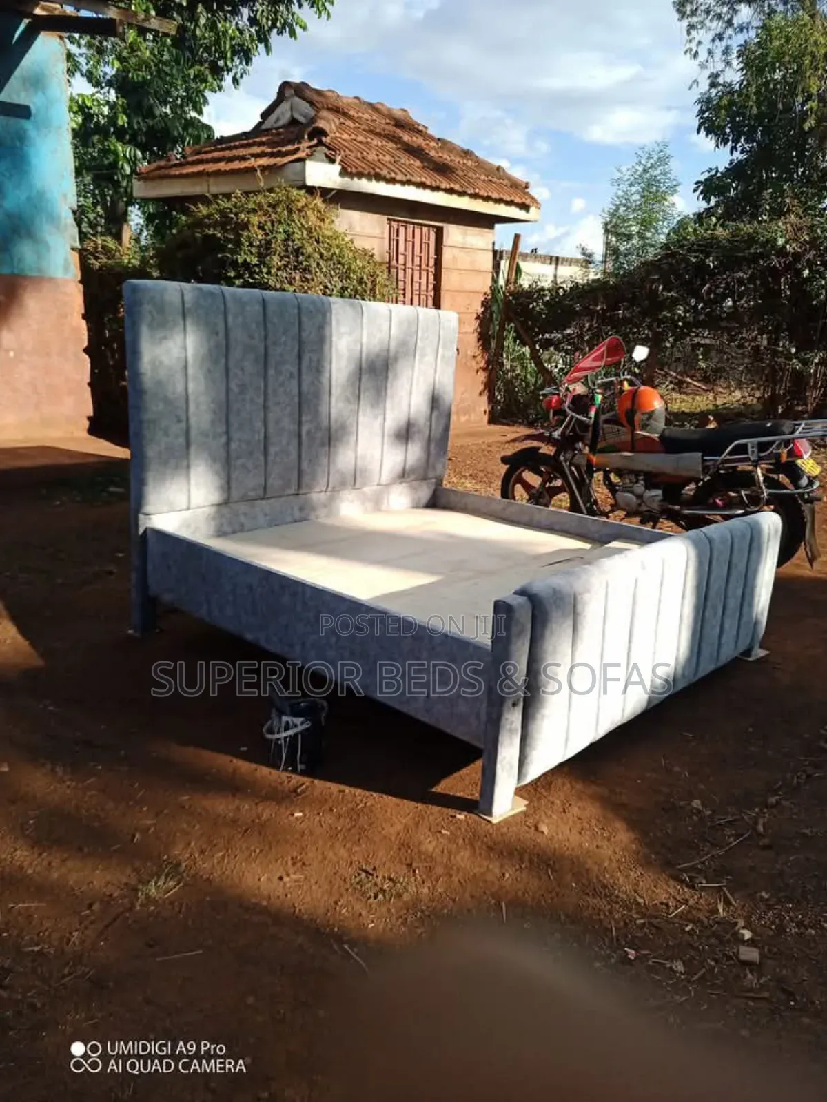 Light Grey Velvet Bed Size 5 by 6