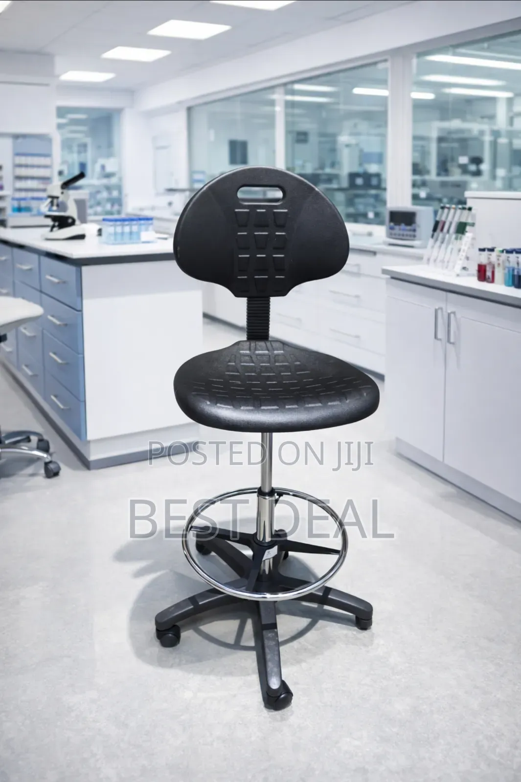 Lab Stool With Pu Seat and Back
