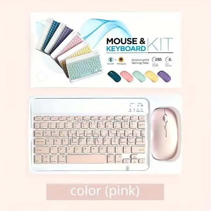 Mini RGB Wireless Keyboard and Mouse for Laptops Tablets and Phones