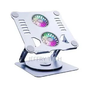 Rotating Laptop Stand Aluminum Alloy With Dual Fan Cooling