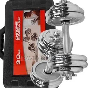 Chrome Dumbells 30kg With Case 6500