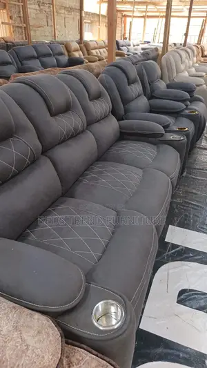 Animated 5 Seater Semi Recliner Sofa 3,1,1