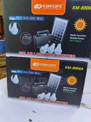 Kamisafe Solar Lighting System – 3 Led Bulbs +Mobile Power Solar Panel