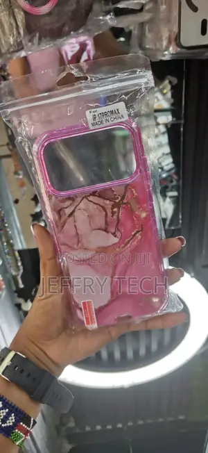 Spicon Pink Marble Phone Case With Gold Cover for iPhone 17 Pro Max
