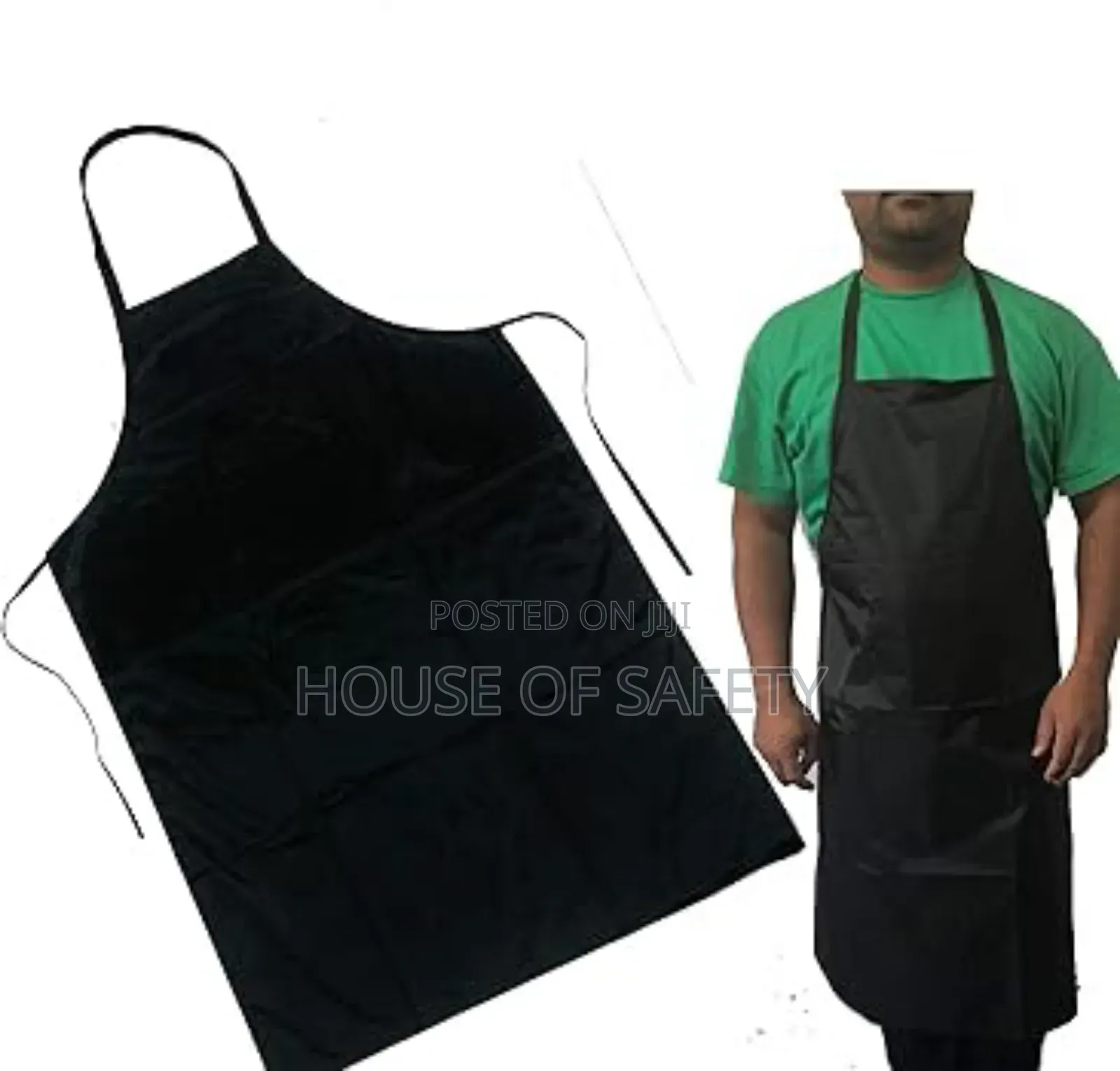 Black Waterproof Resistant Apron Full Front Length