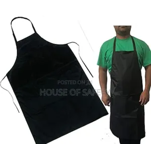 Black Waterproof Resistant Apron Full Front Length