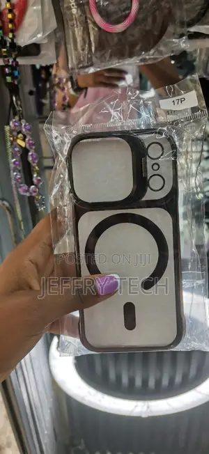 Aswety Apple Clear Magsafe Case for iPhone 17 Promax -Black