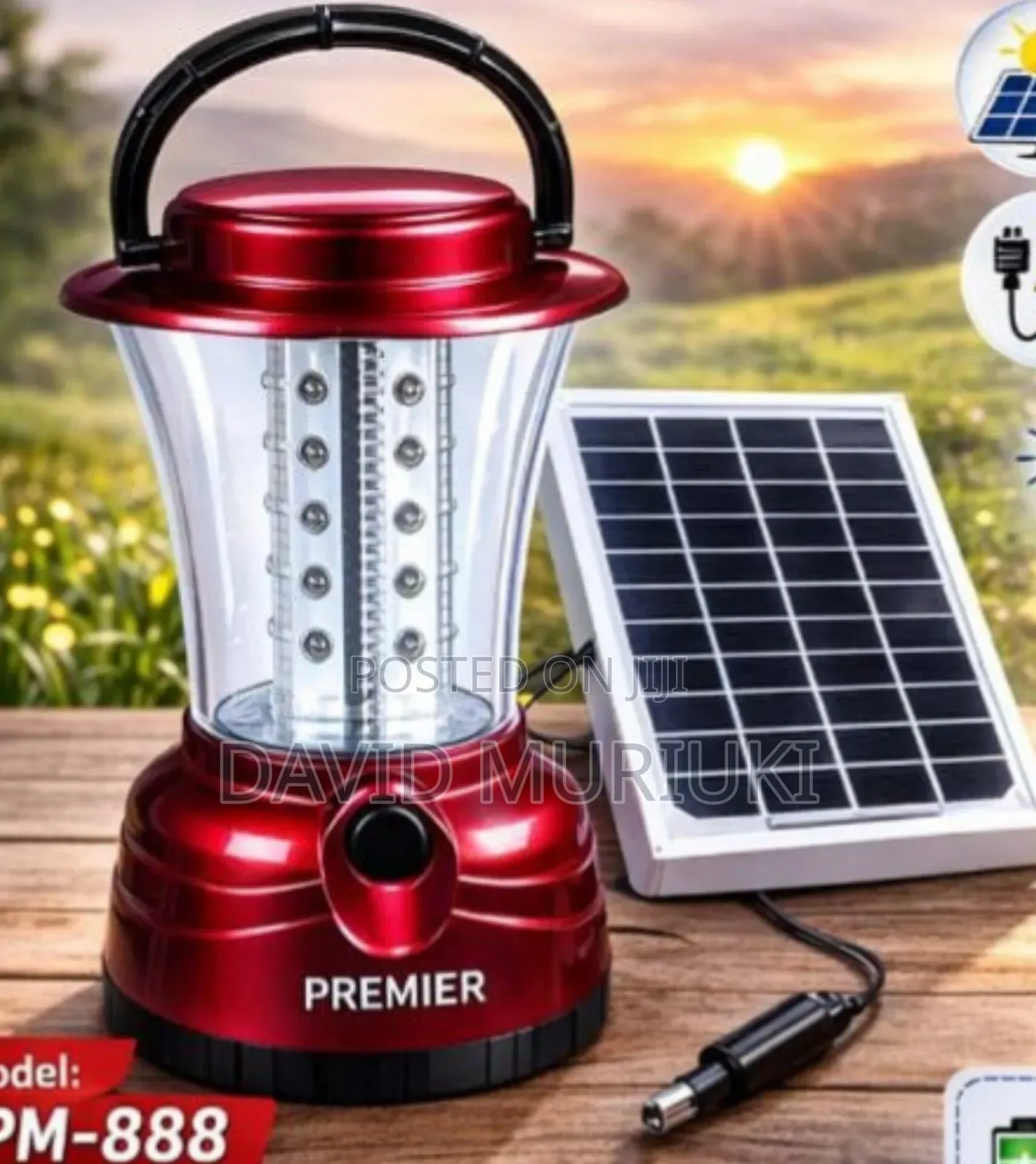 Premier Solar Rechargeable Lantern