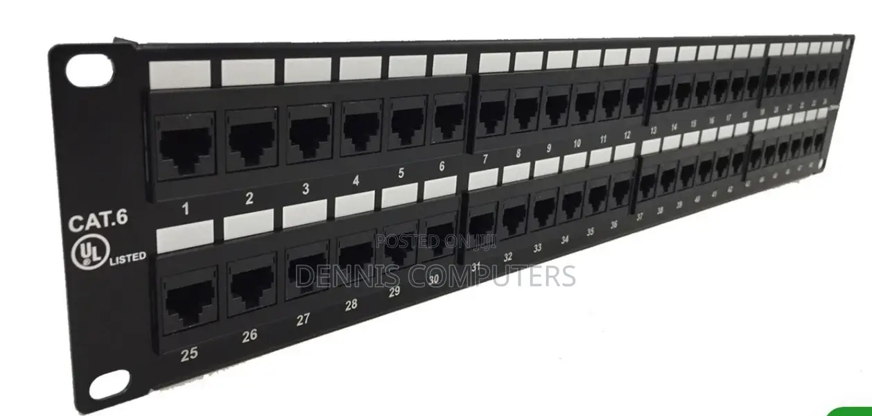 Apkr Cat 6 48 Port Patch Panel Loaded