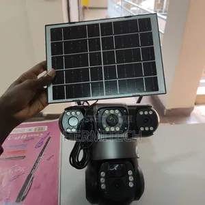Triple Lens 4g Surveillance Solar Powered PTZ CCTV