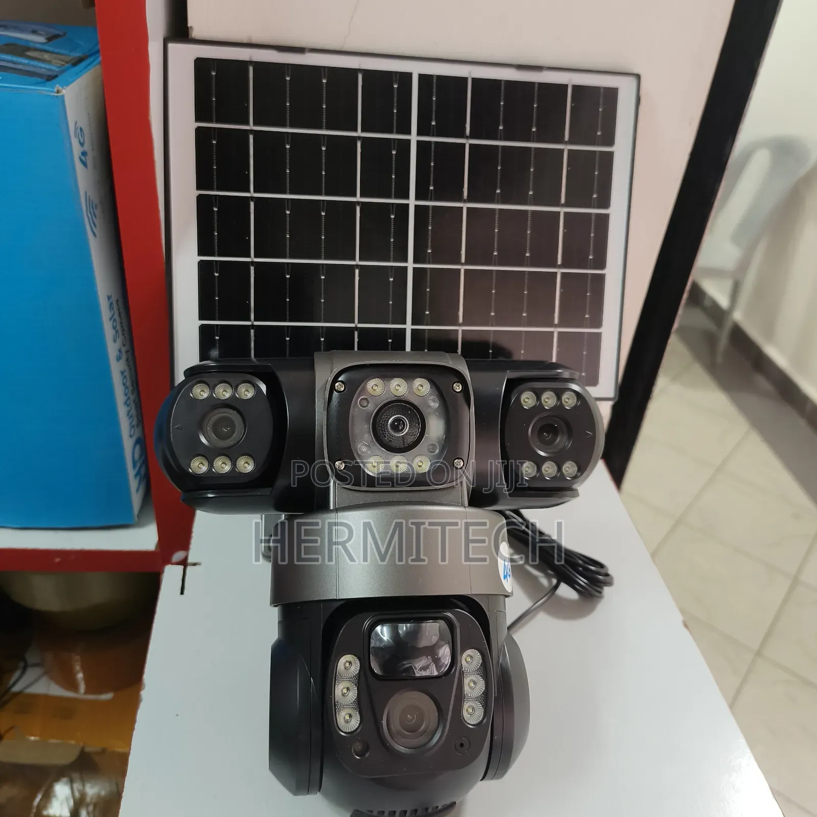 Solar Surveillance 4g Cameras 3lens 3 Screen