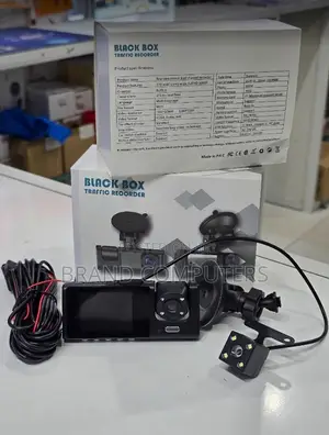 Black Box Traffic Recorder Dash Cam - Hd Front ,Inside and Rear