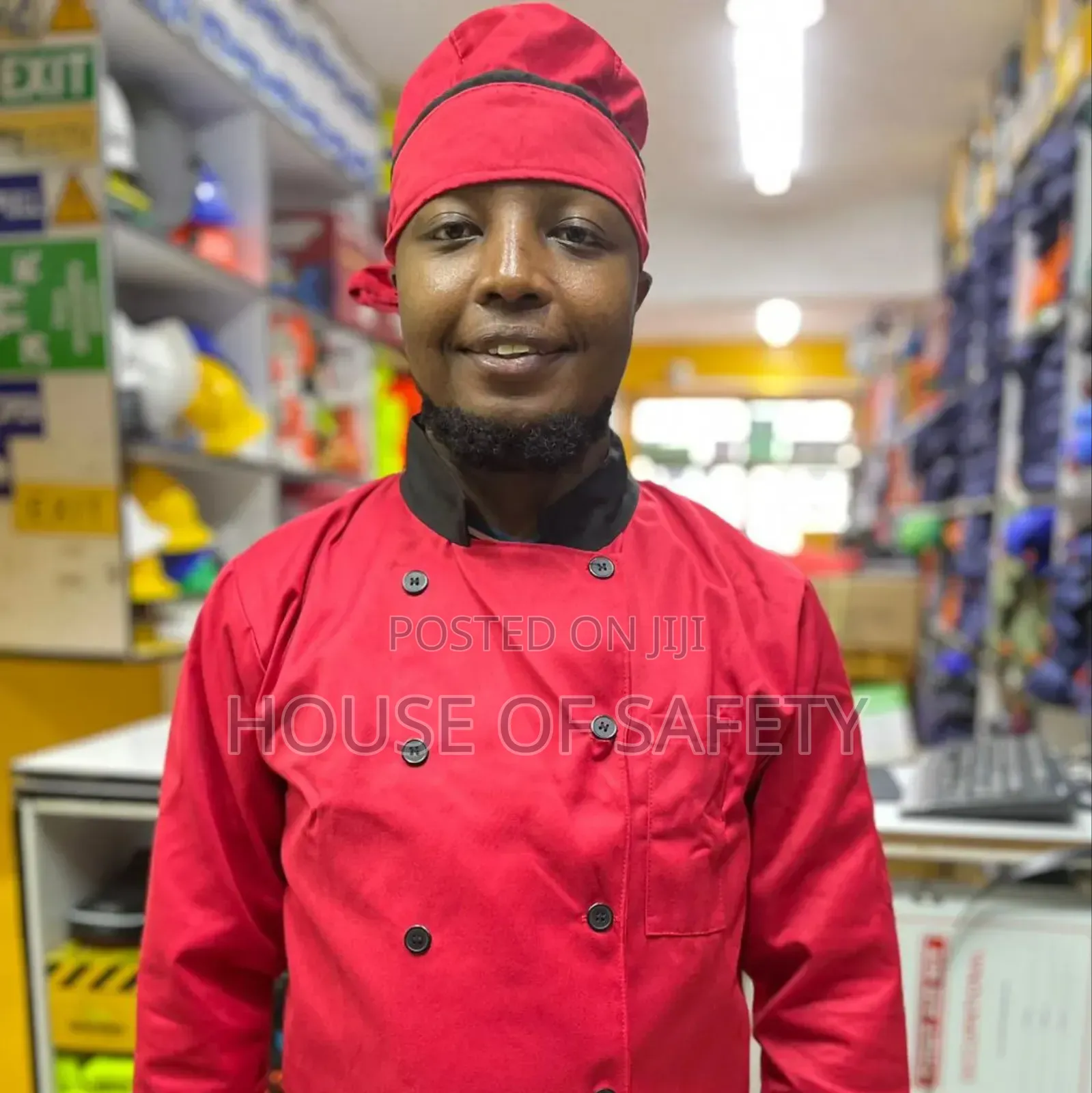 Chef Red Cotton Wear Moderm Cooks Style