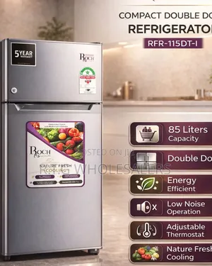 Compact 90 L Roch Double Door Refrigerator Rfr‐115 Dt‐1