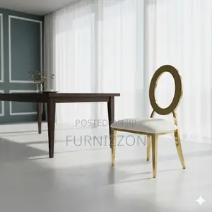 Gold O Back Luxury Chair for Wedding