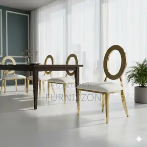 Premium Gold O Back Dining Chair