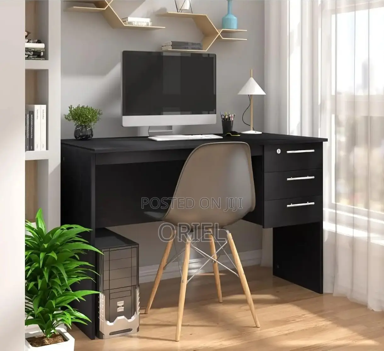 Modern Study Desk : 1.2m Home Library Study Desk
