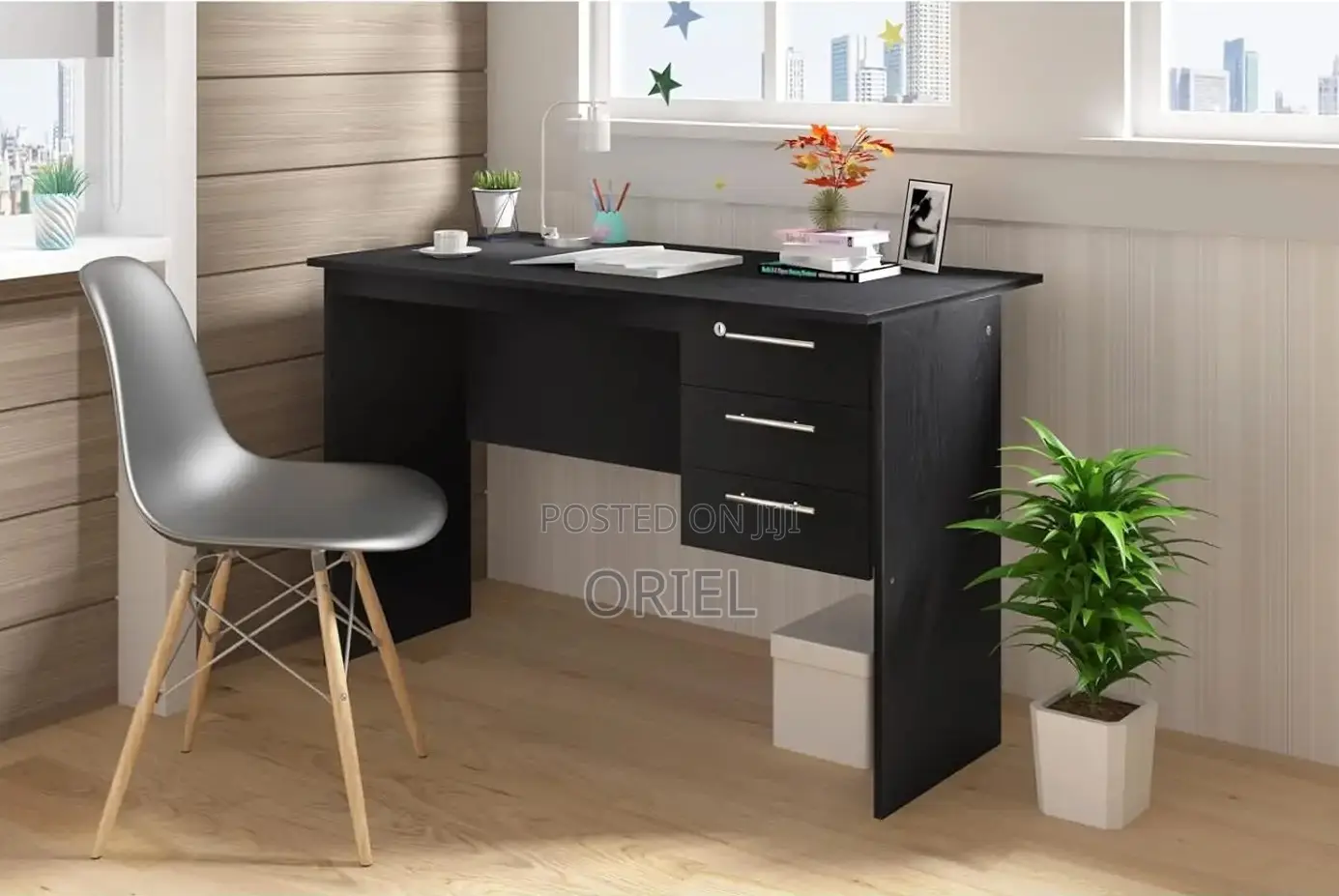 Modern Study Desk : 1.2m Home Library Study Desk
