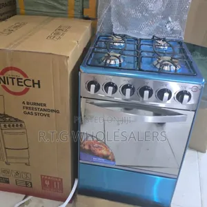 Unitech Silver 50×55 Gas Cooker – Jet Auto-Ignition Oven Included