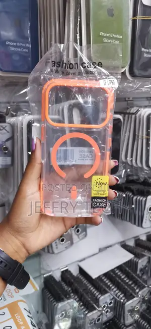 Grenen Magsafe Compatible iPhone 17 Pro Clear Case - Orange