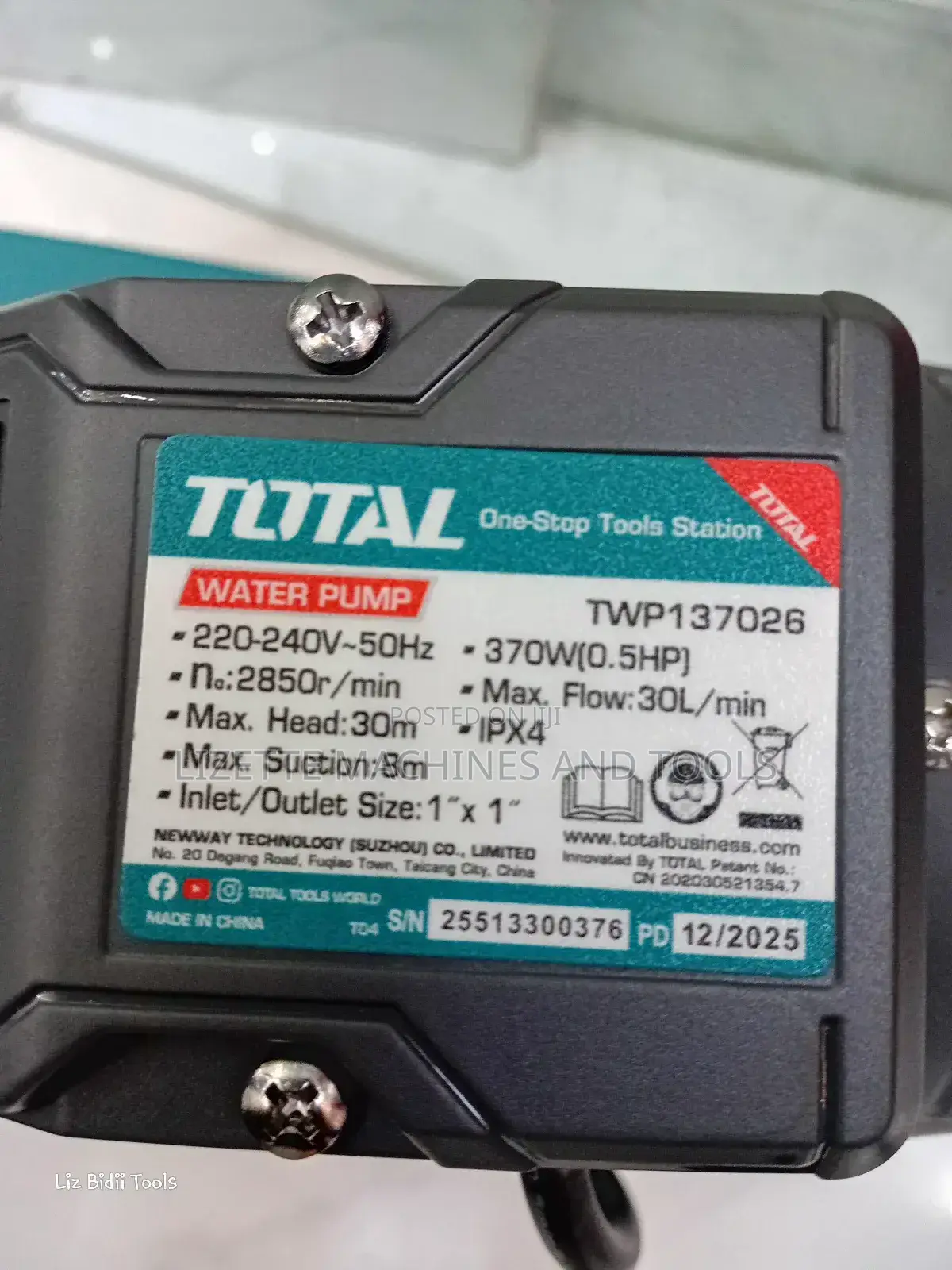 Total 0.5hp Surface Booster Pump