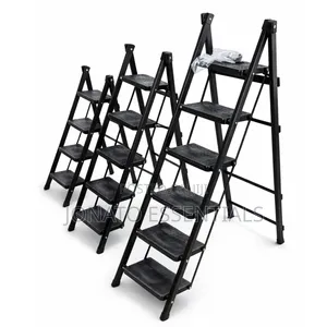 4 Step Black Folding Step Ladder Anti-Slip Heavy Duty Household Kenya