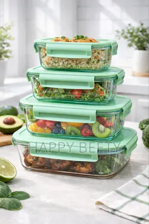 4pcs Glass Food Containers