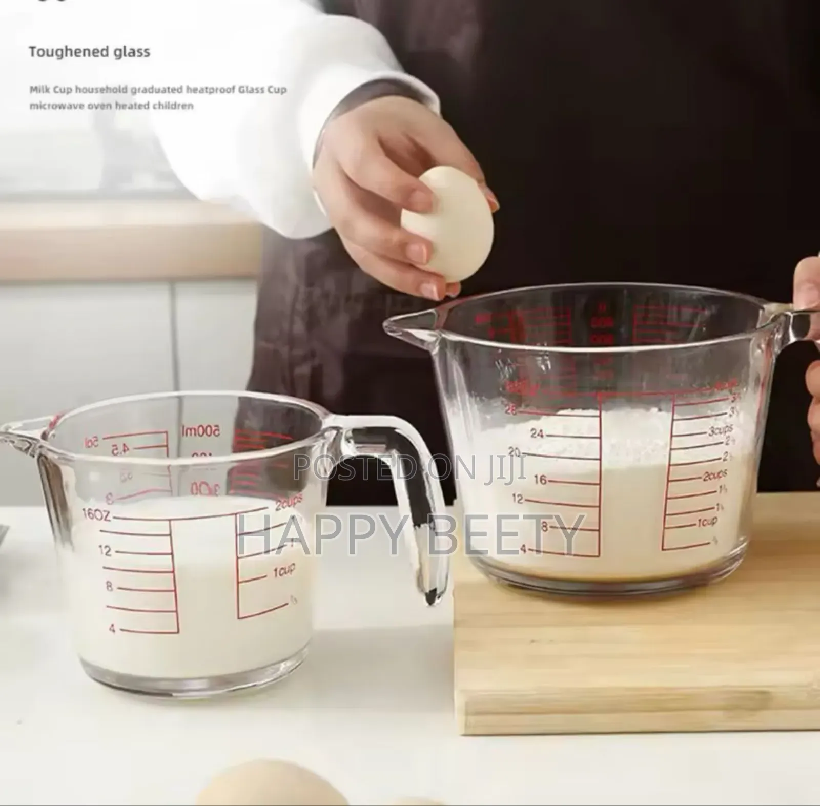 *1000ml Glass Measuring Cup With Scale and Handle*