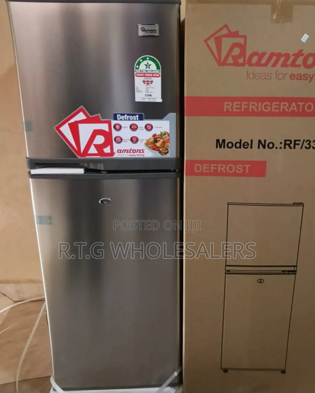 Ramtons 138 L Double Door Refrigerator – Compact Efficient