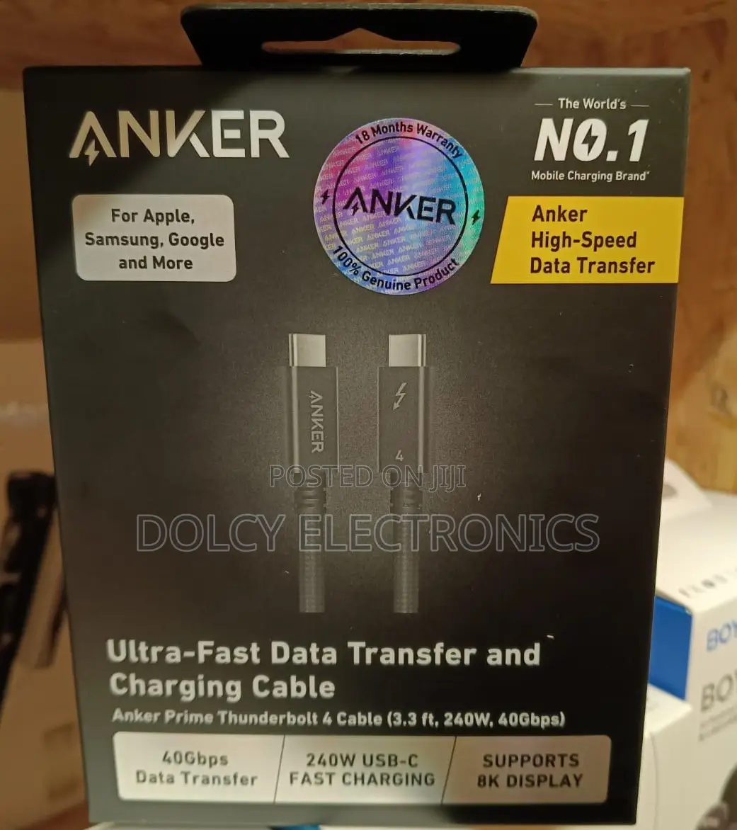 Anker Prime Thunderbolt 4 Cable (3.3ft, 240w, 40gbps