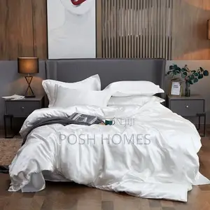 White Luxury Mulberry Silk Duvet Cover Set