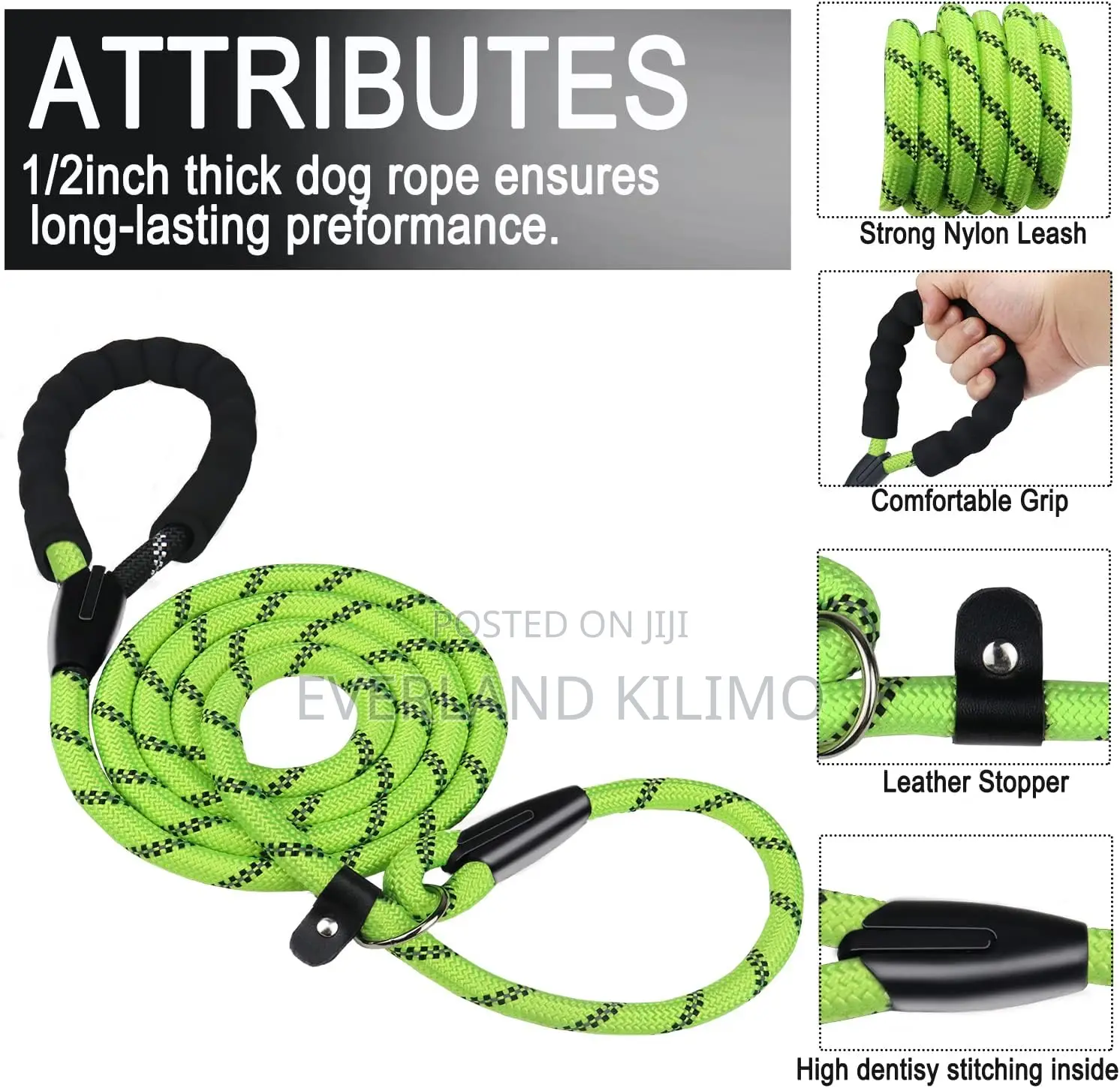 Comfortable Padded Handle Slip Rope Leash