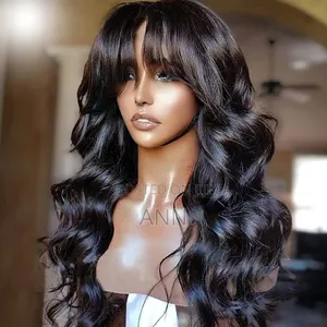 26 Inch Soft Synthetic Wig With Curtain Bangs