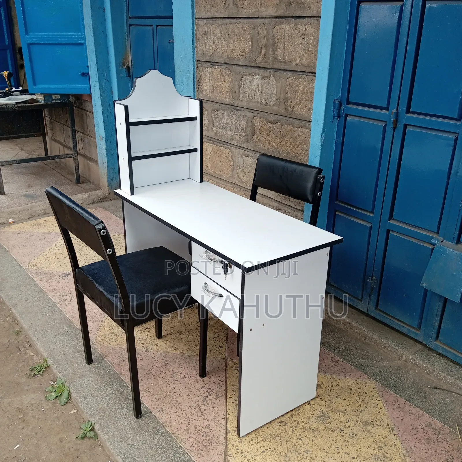 Manicure Table and Black Office Chairs