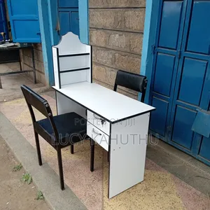 Manicure Table and Black Office Chairs