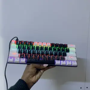 60% Mechanical Gaming Keyboard Black White, Blue Switch