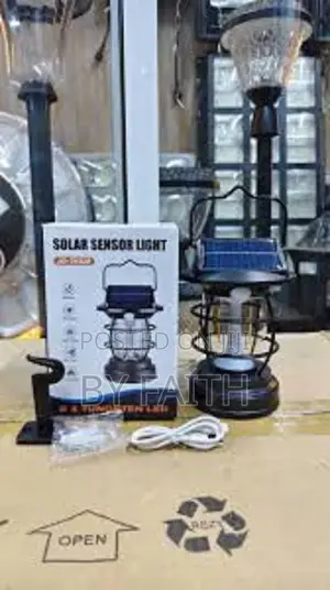 Jd-7801b Solar Sensor Light.Rechargeable, And Waterproof Led Lantern.