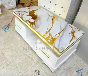 Marble Top 2 Drawer Coffee Table