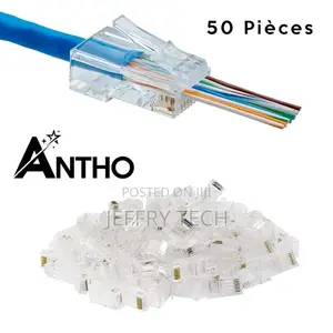 Rj-45/Rj45 Pass-Through Connectors - 50 Pieces - Cat 6 - Cat Ca