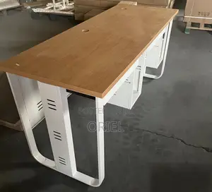 Office Desks; Compact Home Office Desk With Metal and Wood