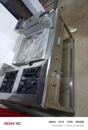 Hotel Jiko, Two Burner Gas Cooker, Deep Fryer and Griddle