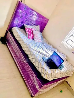 Purple Upholstered Bed
