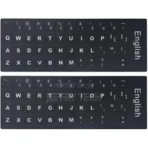 Angel Keyboard Sticker - English - Black
