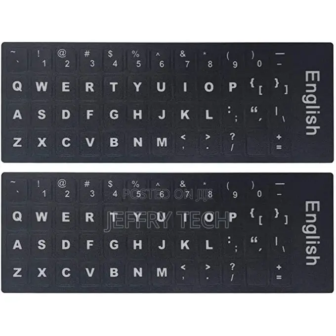 Angel Keyboard Sticker - English - Black