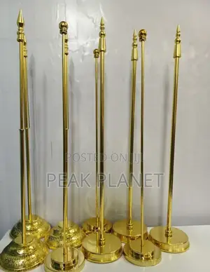 Gold Plated Flag Pole Stand