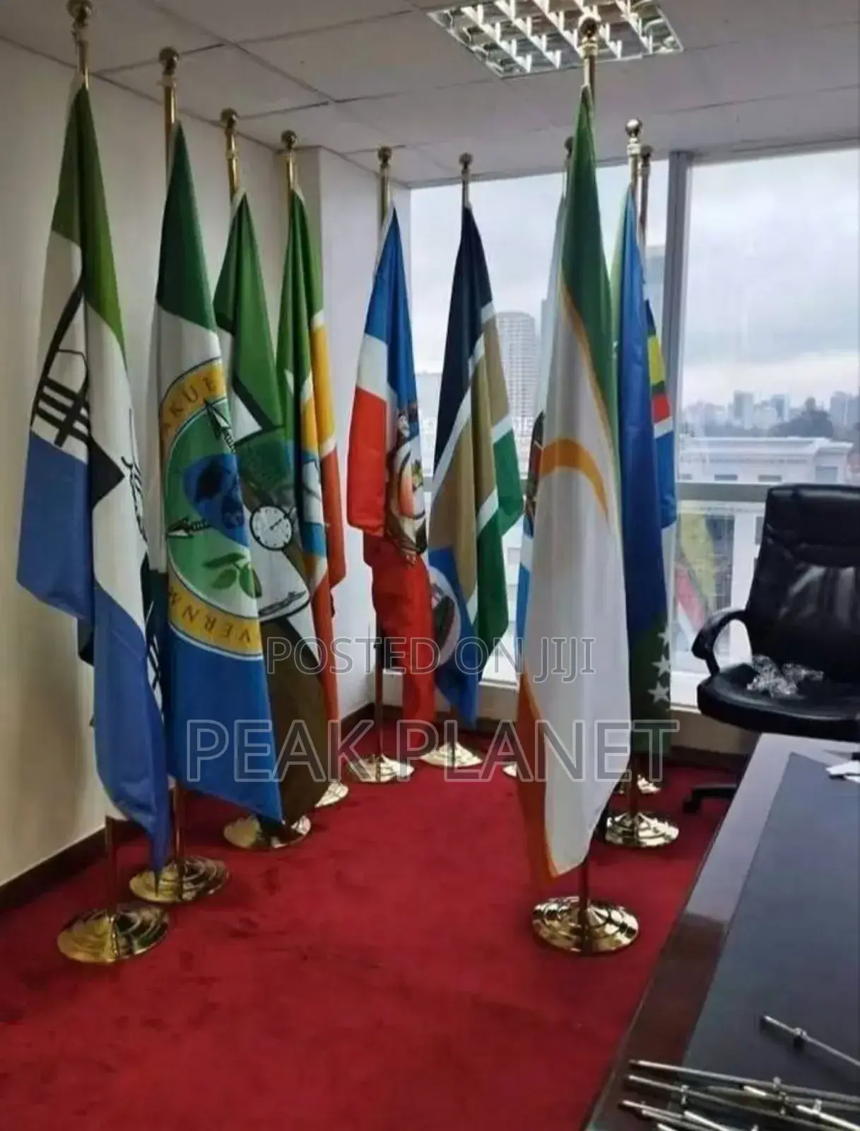 Heavy Base Golden Flag Stand