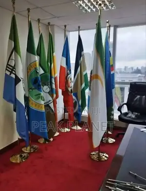 Heavy Base Golden Flag Stand